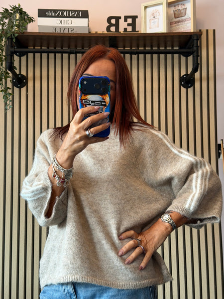Striped sleeve Jumper
