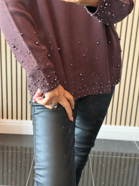 Embellished Hem / Cuff Soft Knit Jumper
