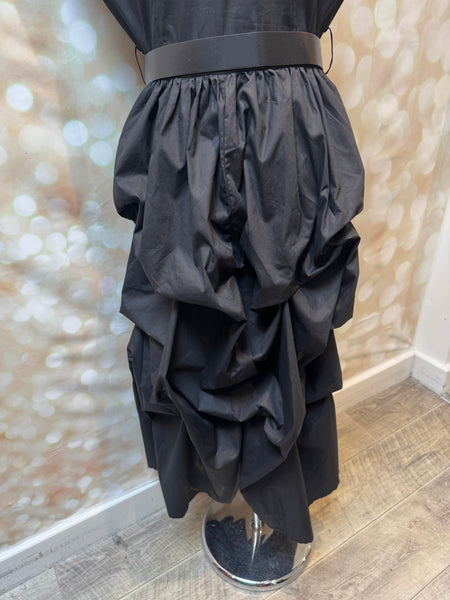 Studio Rouched Back Belted Dress
