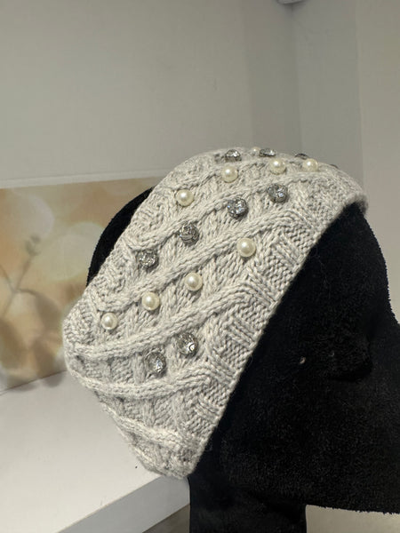 Chunky Knit Wooly headband with embellishment