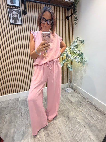 Studio 2 Piece Crinkle Palazzo Trouser / Top set