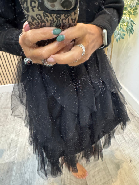 2 Piece Ruffle Tulle Dress/Jumper Set
