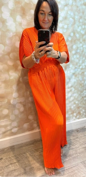 Pleated Palazzo Jumpsuit