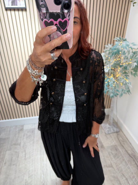 Zeta Otto Lace  Military Jacket