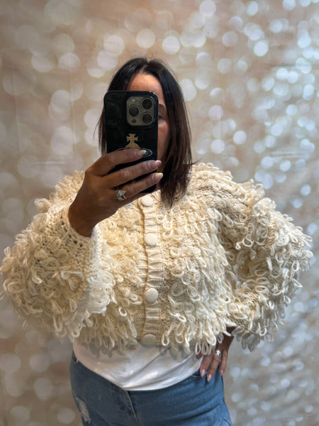 Loopy Cropped  Cardigan
