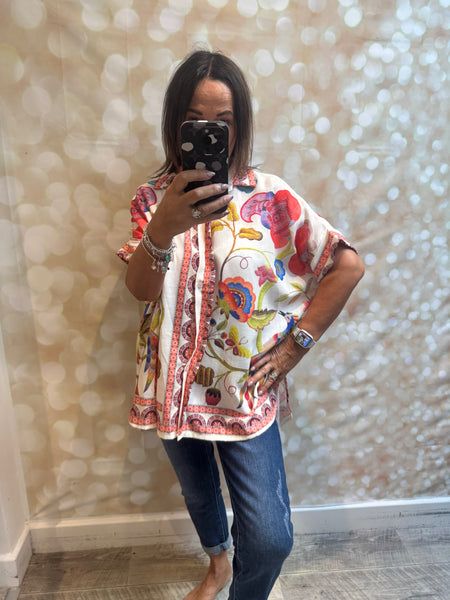 Oversized Floral / Leaf Shirt