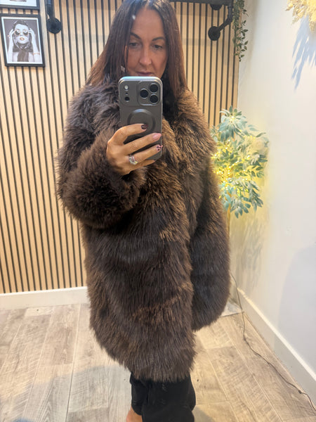 Luxe Fluffy  Midi Fur  Jacket