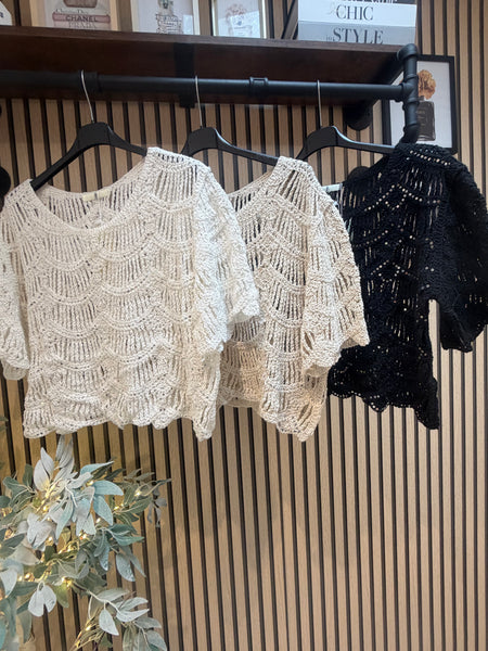 Crochet Art Deco Sequin Top