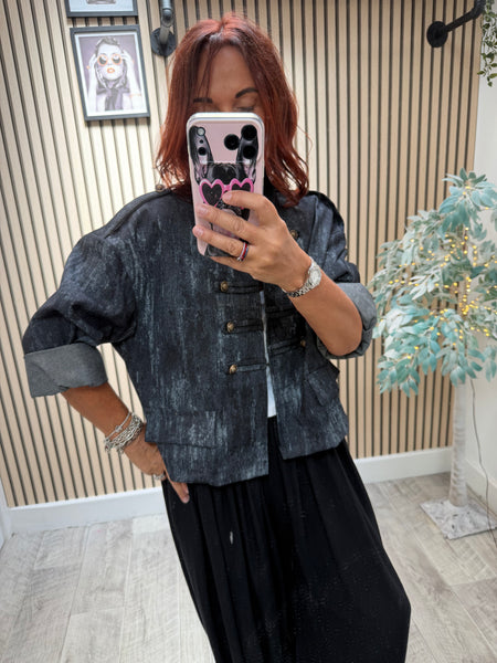Zeta Otto Denim Military Jacket
