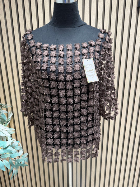 Floral Cut Out Boxy Top