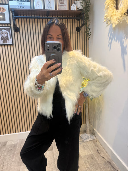 Fur Cropped Jacket