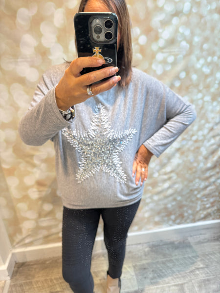 Soft touch Sequin Star Jumper
