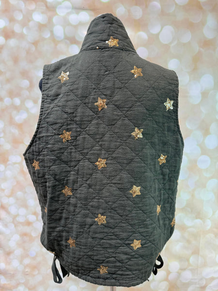 Sequin Star  Quilted Gilet