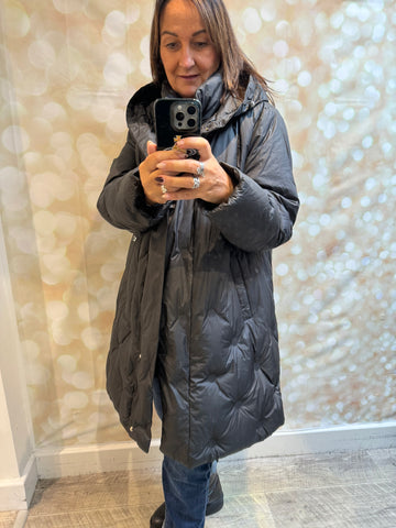 Quilted Midi Coat