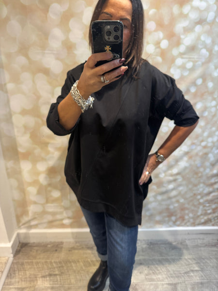Scuba Sweatshirt with diamante bow