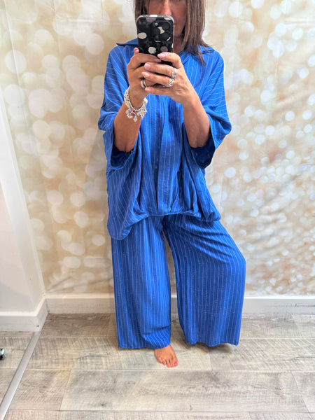 Curve Pinstripe Trouser Set
