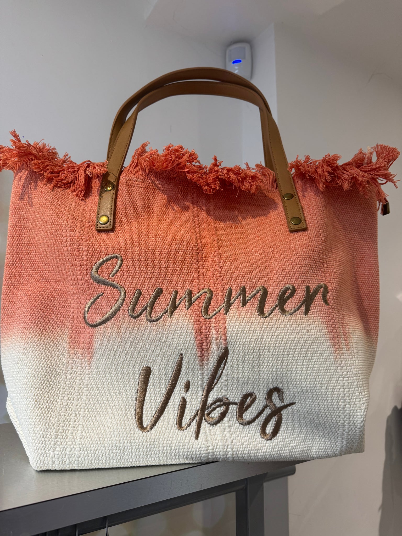 Summer Vibes Ombré Beach Bag