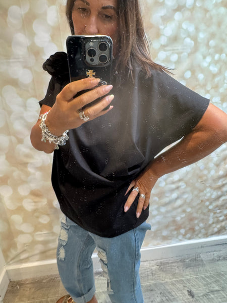 Scuba Drape Corsage Top