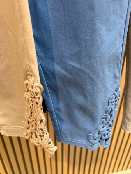 Cherry B 3/4 Trousers with crochet detail