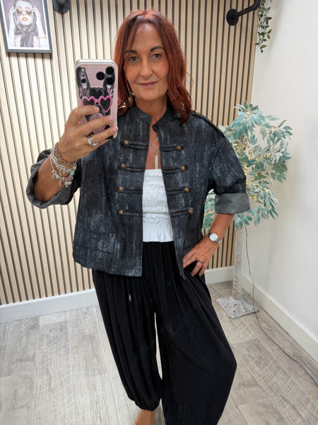 Zeta Otto Denim Military Jacket