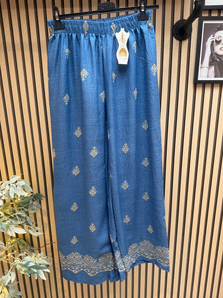 Denim look Palazzo  trousers