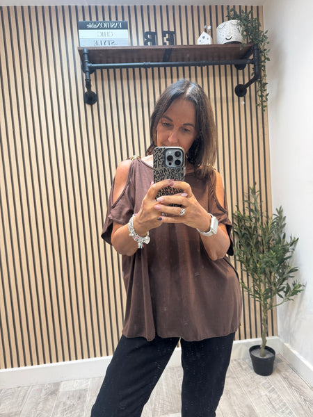 Soft Knit Cold Shoulder Jumper