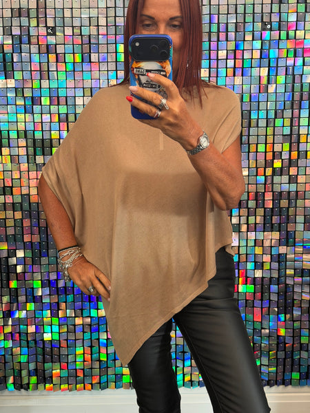Fine knit Asymetric top