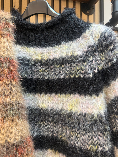 Stripe Chunky Knit Sparkly Jumper