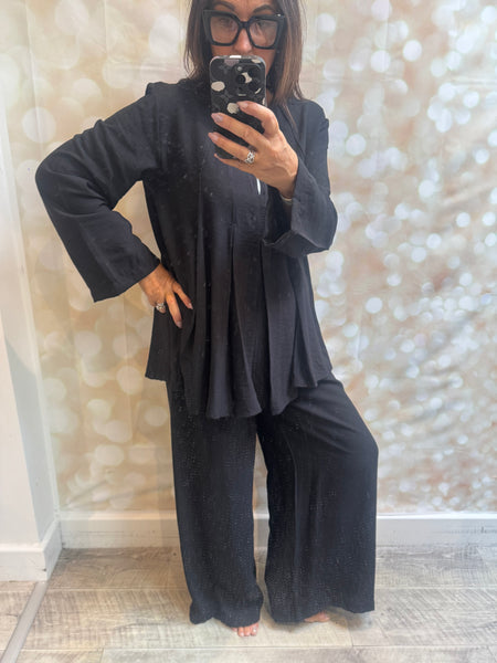 2 Piece Trousers/ Pleated Tunic Set