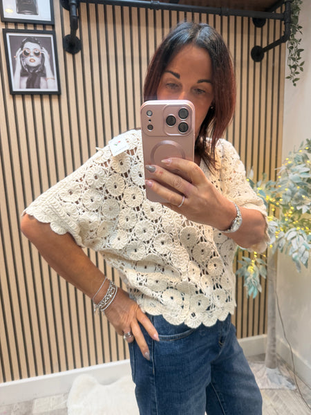 Floral crochet Jumper