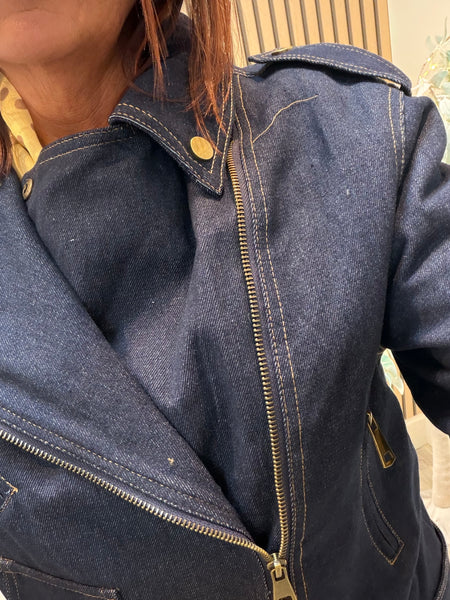 Studio Dark Denim Biker Jacket