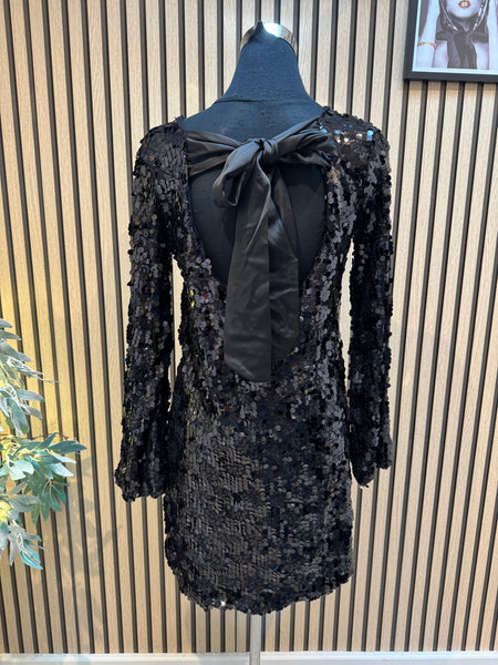 Multi Sequin dress with keyhole tie back