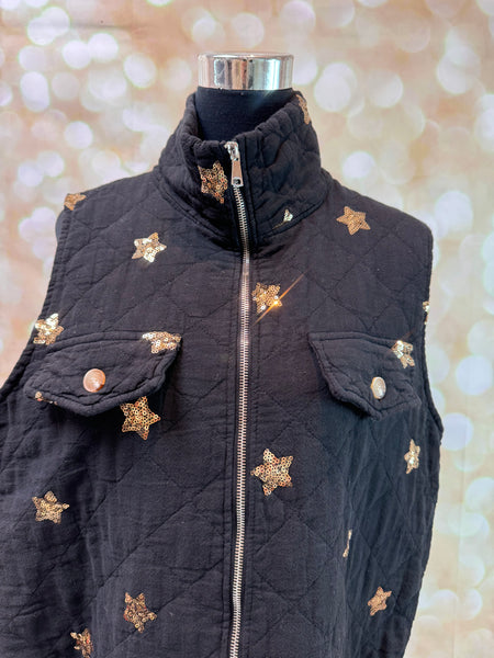 Sequin Star  Quilted Gilet