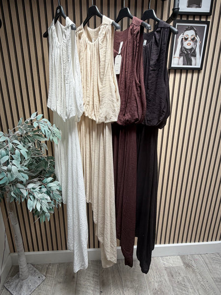 Crinkle Asymmetric Dress