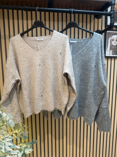 Studio Soft knit Diamante Star Jumper