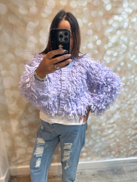 Loopy Cropped  Cardigan