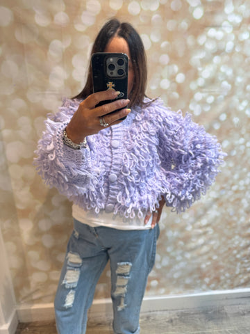 Loopy Cropped  Cardigan