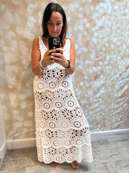 Crochet Maxi Vest Dress