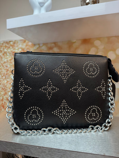 LV studded Triple Pocket Across Body Bag