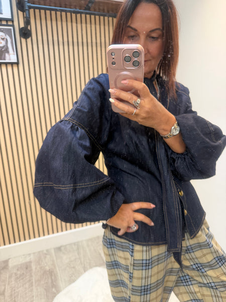 Studio Denim Puff sleeve shirt
