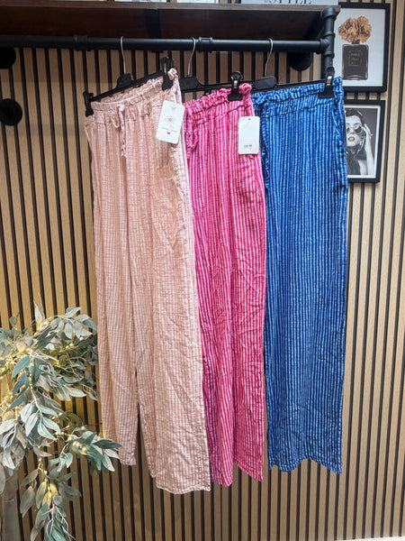 Linen mix Palazzo  trousers