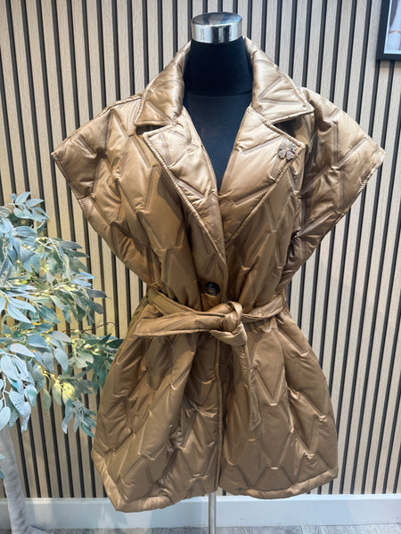 Quilted Belted Gilet