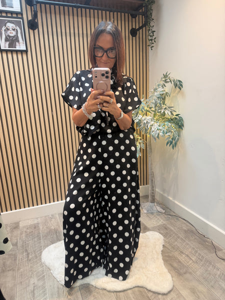 Polka Dot 2 Piece Palazzo Trouser / Top set