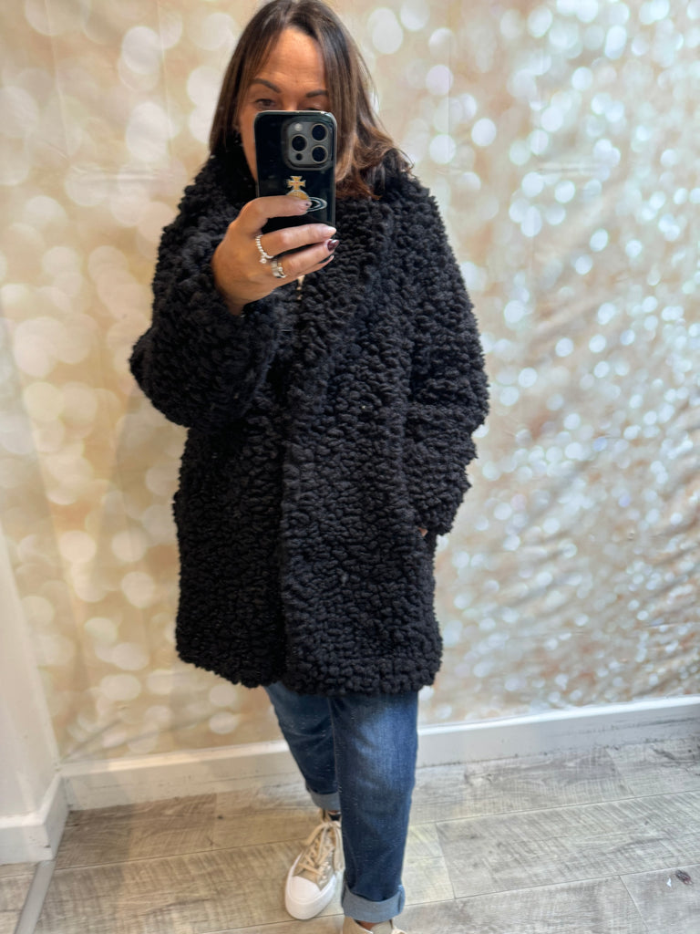 Teddy Bear Midi Coat Elz Belles