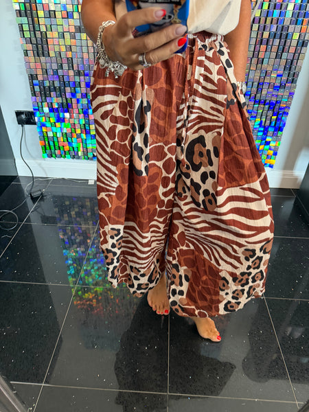 Animal  Split Leg Trousers