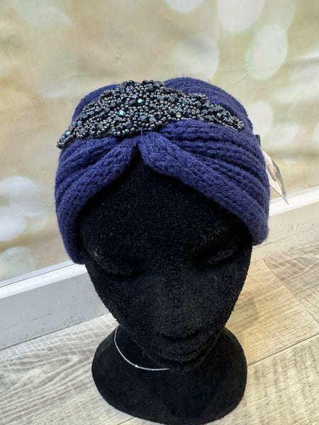 Chunky Knit Wooly headband with embellishment