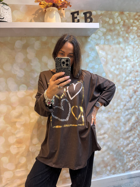 Metallic Heart Tunic / Dress