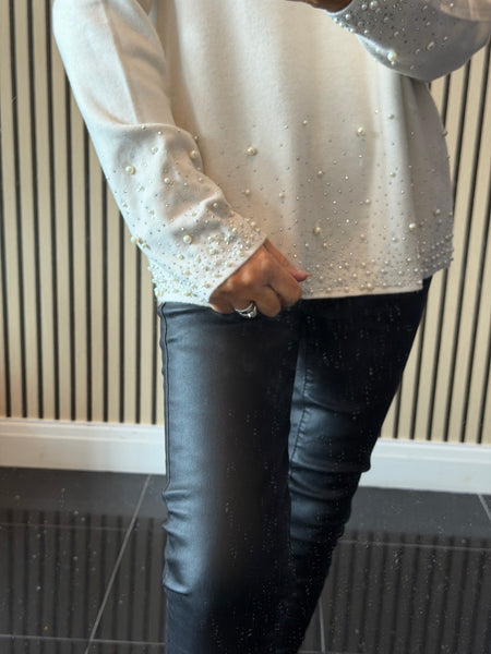 Embellished Hem / Cuff Soft Knit Jumper