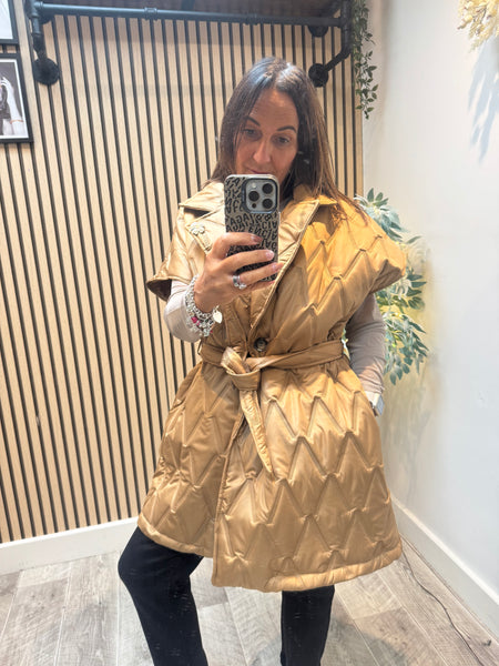 Quilted Belted Gilet