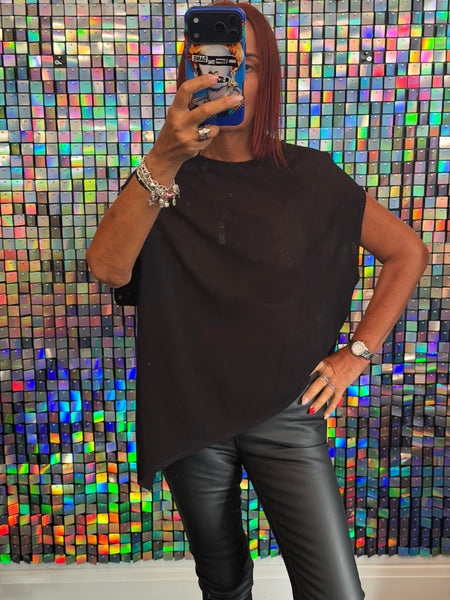 Fine knit Asymetric top